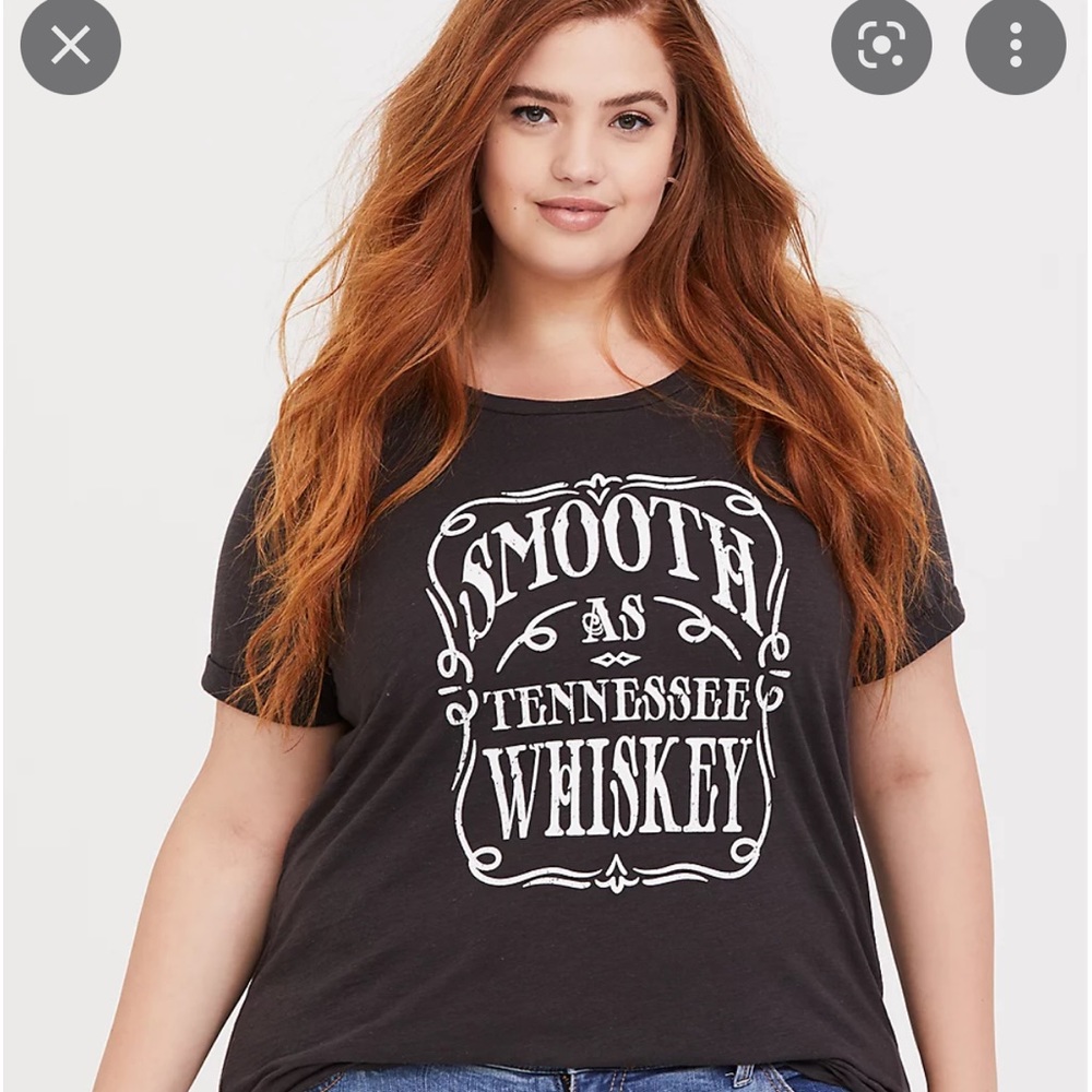 Black slub knot smooth as Tennessee Whiskey tee